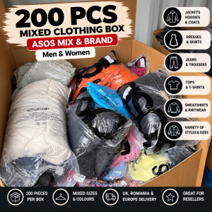 200 Piece Mixed Clothing Box ASOS MIX & BRAND– Men & Women | Wholesale Clothing